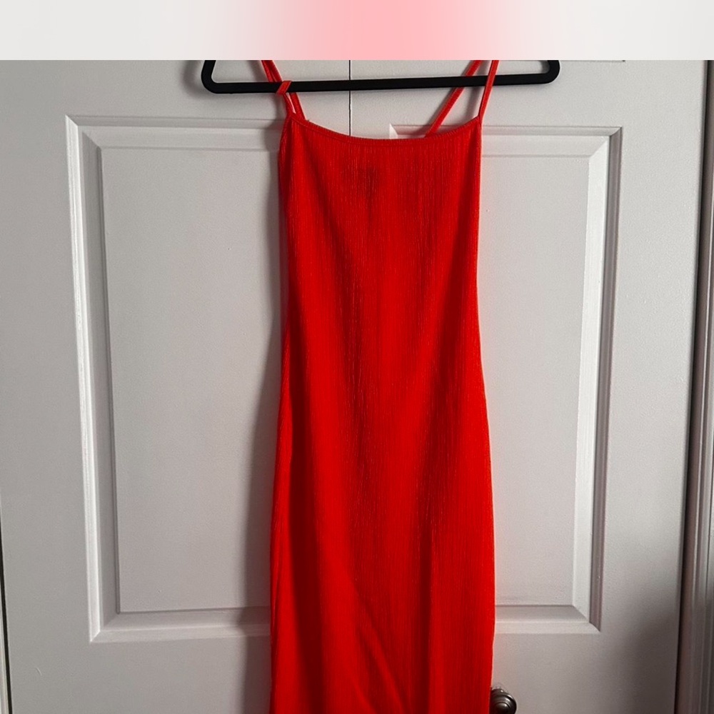PrettyLittleThing Vibrant Red Maxi Dress